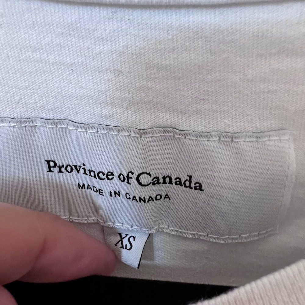 Province of Canada Men's XS Organic Cotton Short Sleeve T-Shirt White - Picture 2 of 12